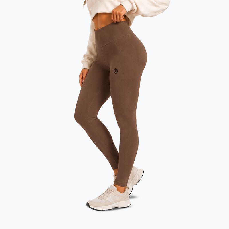 Women's training leggings Octagon Legion Ribber brown 4