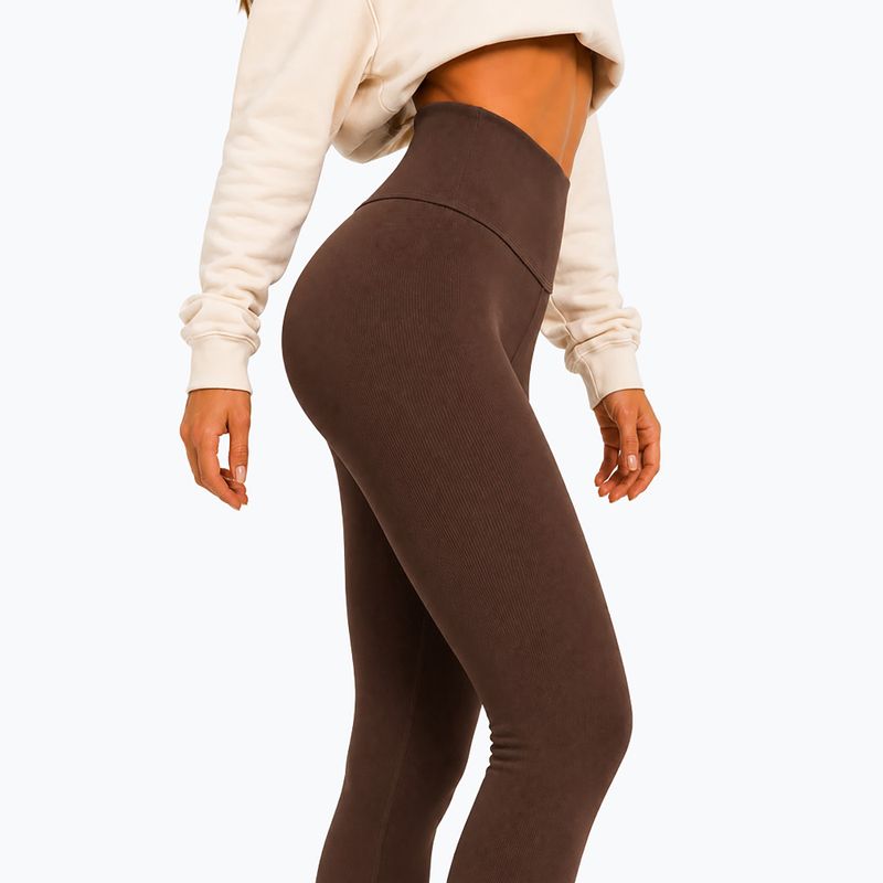 Women's training leggings Octagon Legion Ribber brown 5