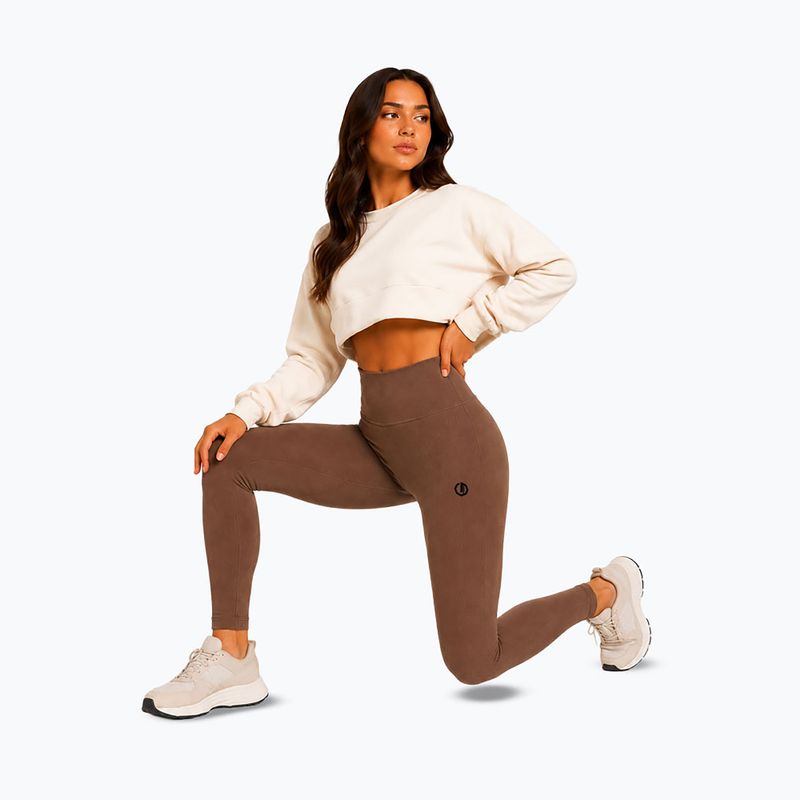 Women's training leggings Octagon Legion Ribber brown 7