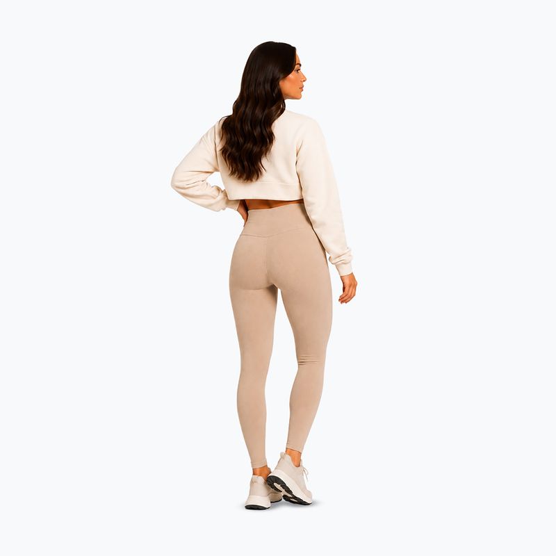 Women's training leggings Octagon Legion Ribber beige 7