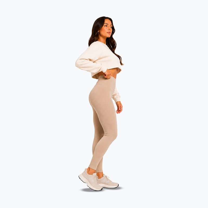 Women's training leggings Octagon Legion Ribber beige 8
