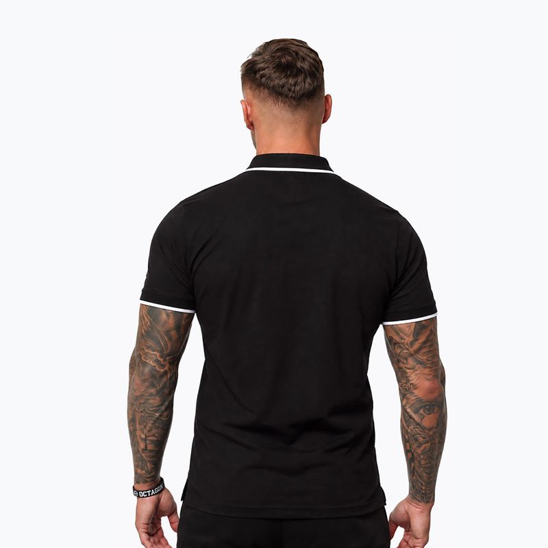 Men's polo shirt Octagon Legion Tipped Small Logo 3D Polo black 2