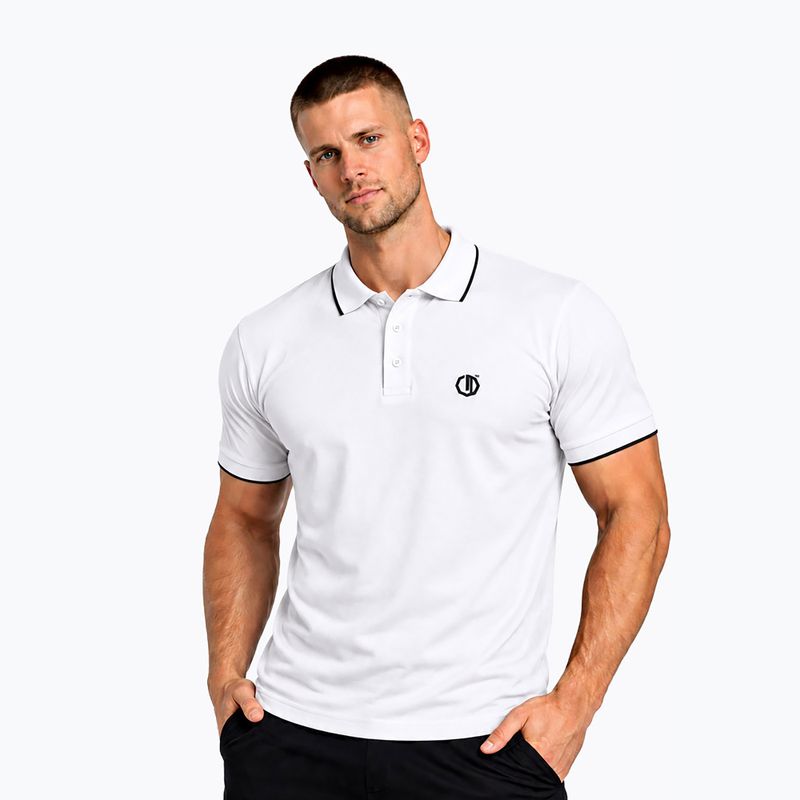 Men's polo shirt Octagon Legion Tipped Small Logo 3D Polo white