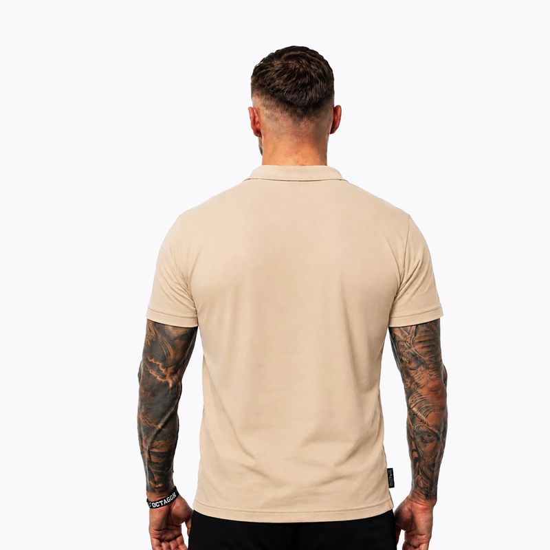 Men's polo shirt Octagon Legion Small Logo 3D Polo beige 2