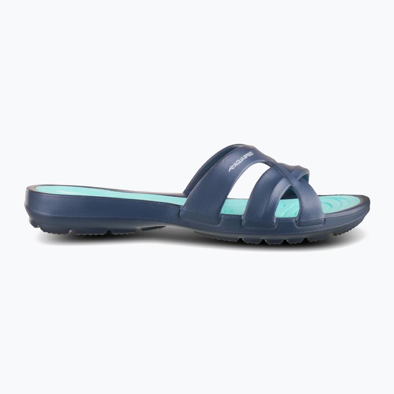 Women's slides AQUA-SPEED Panama navy blue/blue 8