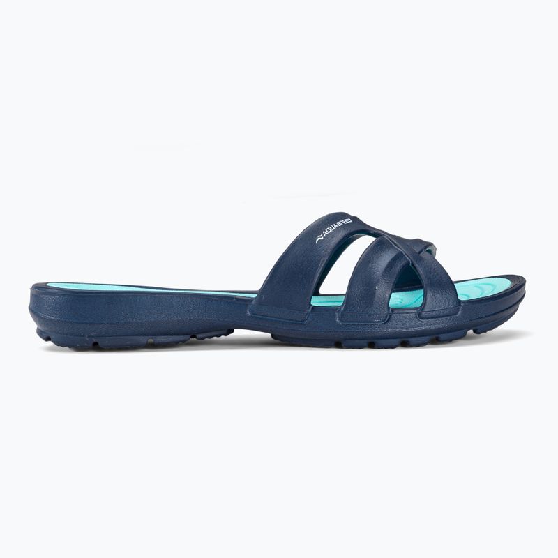 Women's slides AQUA-SPEED Panama navy blue/blue 2