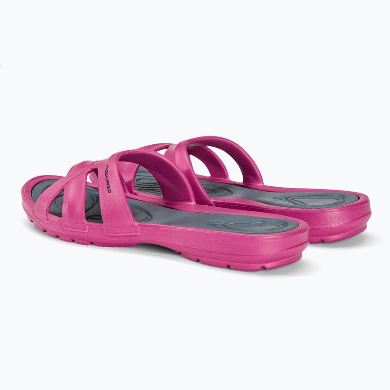 Women's slides AQUA-SPEED Panama pink/grey 3