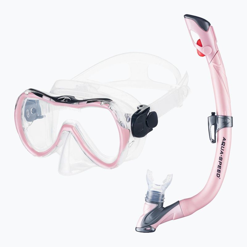 AQUA-SPEED children's diving set Enzo + Evo pink 604 9