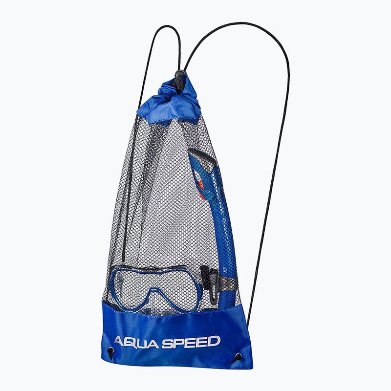 AQUA-SPEED Enzo + Evo mask + snorkel + bag blue set 4