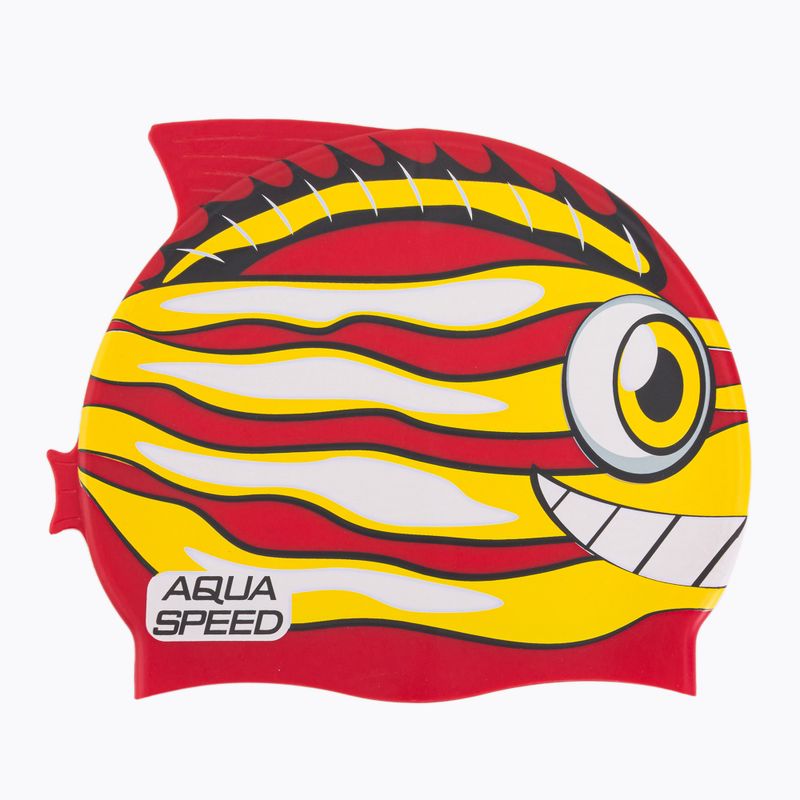 AQUA-SPEED Zoo Fish 31 red/yellow swimming cap 115