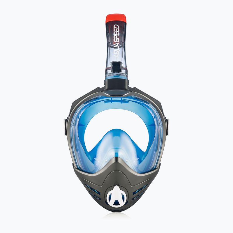 AQUA-SPEED Brizo full face mask for snorkelling + camera holder black/blue 2