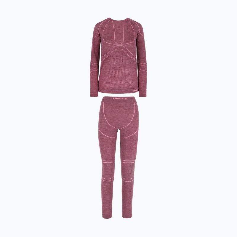 Women's thermal underwear set Viking Lan Pro claret/light pink
