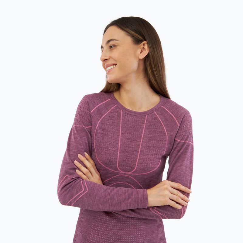 Women's thermal underwear set Viking Lan Pro claret/light pink 7