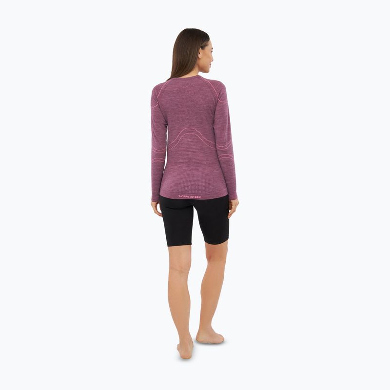 Women's thermal longsleeve Viking Lan Pro claret/light pink 3