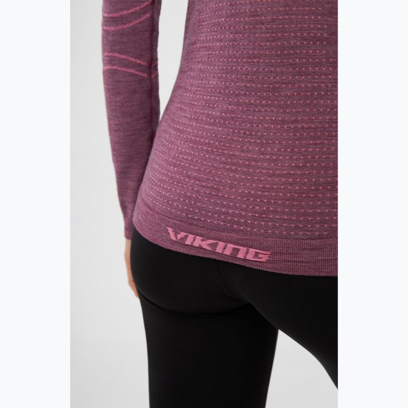 Women's thermal longsleeve Viking Lan Pro claret/light pink 6