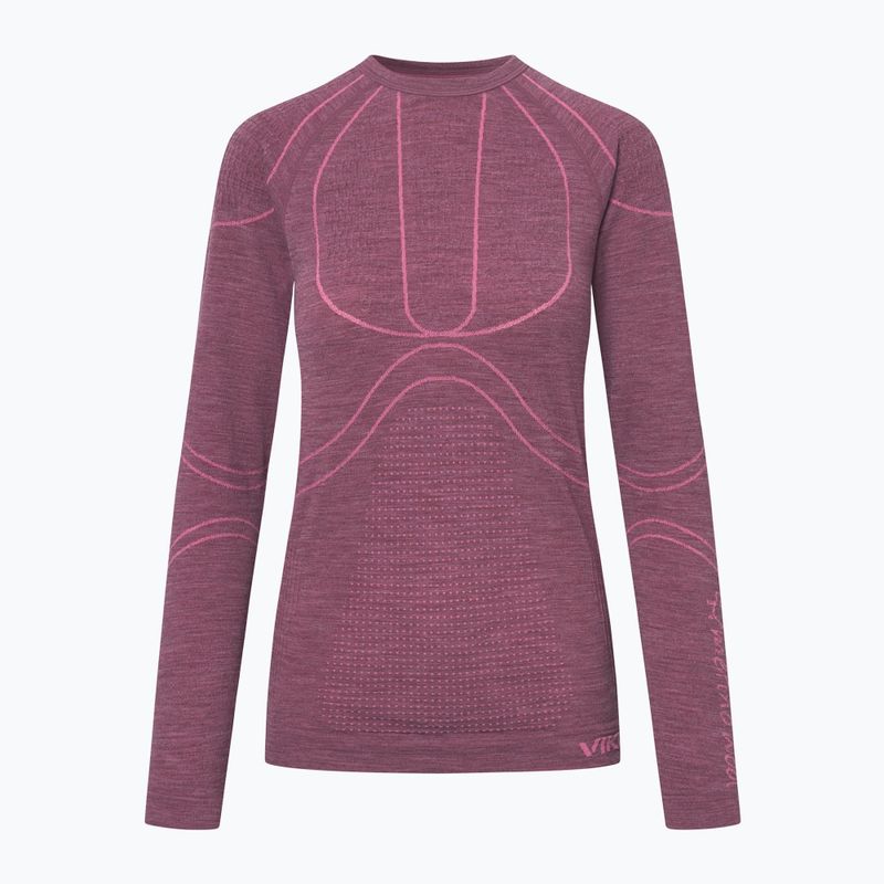 Women's thermal active sweatshirt Viking Lan Pro claret/light pink 7