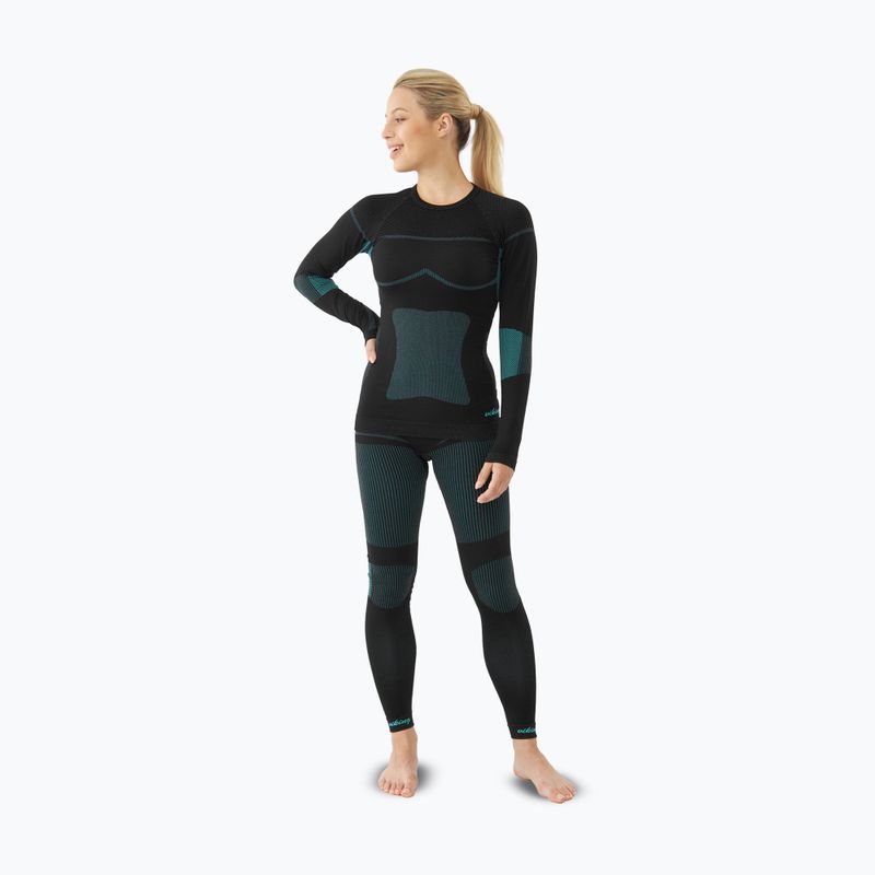 Women's thermal underwear set Viking Ilsa black/turquoise 4