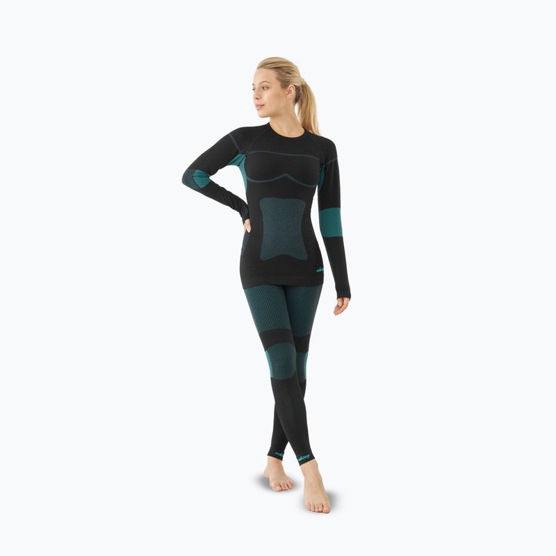Women's thermal underwear set Viking Ilsa black/turquoise 7