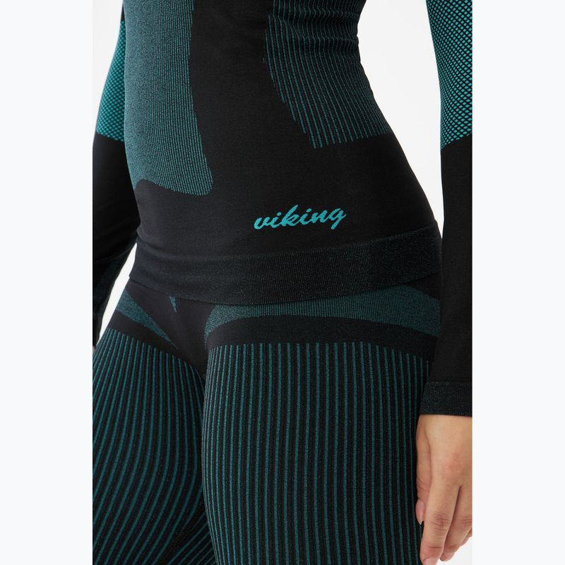 Women's thermal underwear set Viking Ilsa black/turquoise 12