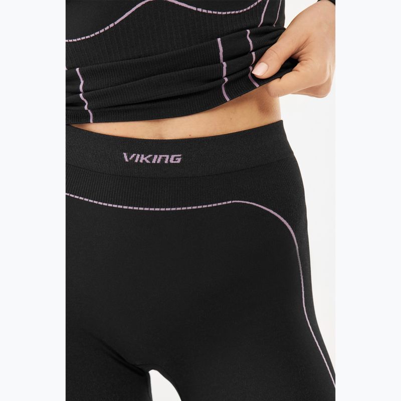 Women's thermal trousers Viking Etna 2.0 black/purple 4