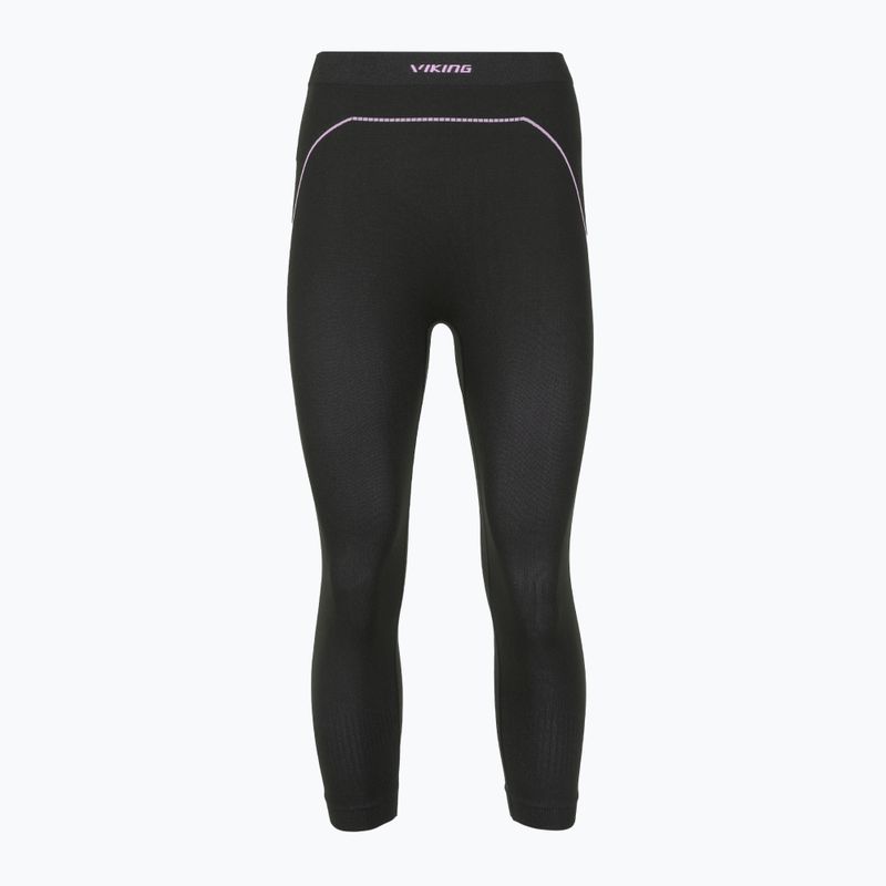 Women's thermal trousers Viking Etna 2.0 3/4 black/purple 7