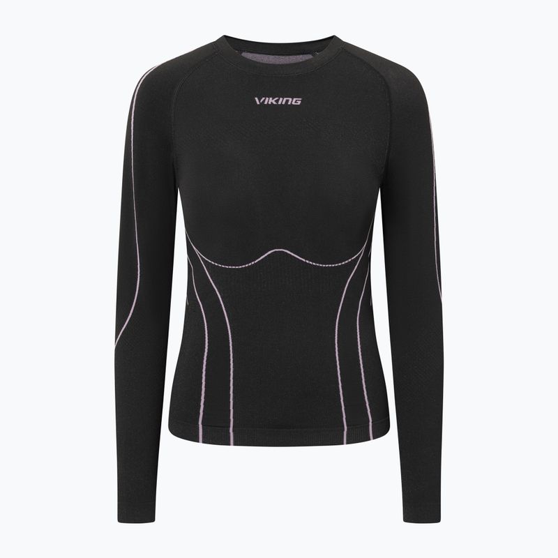 Women's thermal underwear set Viking Eiger 2.0 black/purple 2