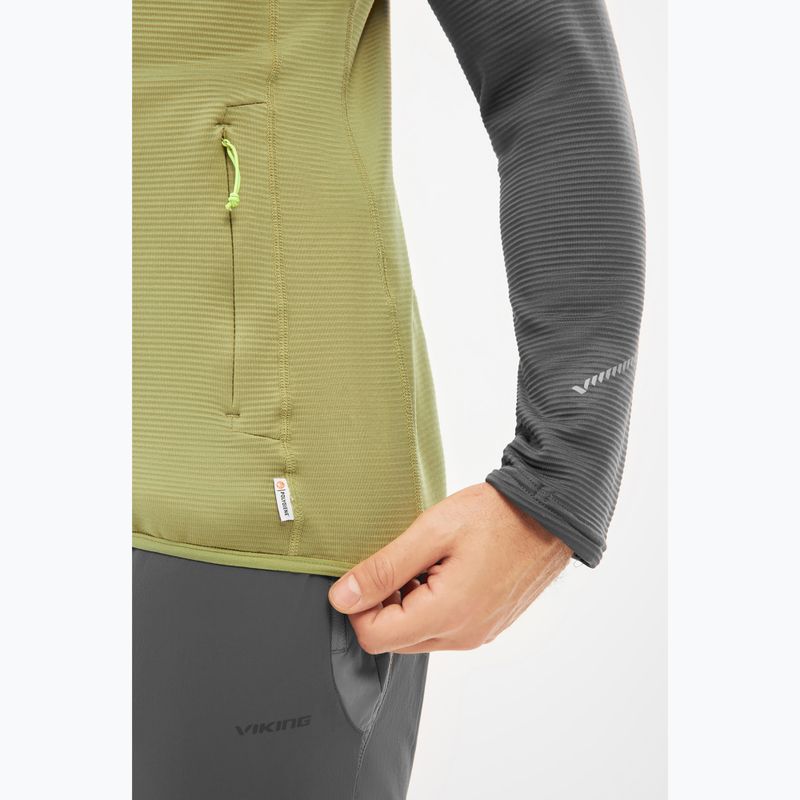 Men's trekking sweatshirt Viking Birger olive/dark grey 6