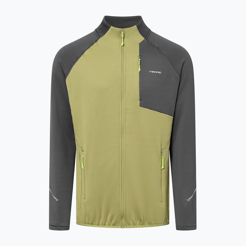 Men's trekking sweatshirt Viking Birger olive/dark grey 7