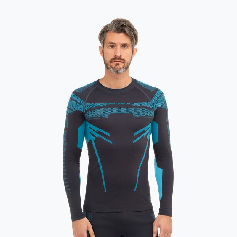 Men's thermal active sweatshirt Brubeck Dry graphite/blue