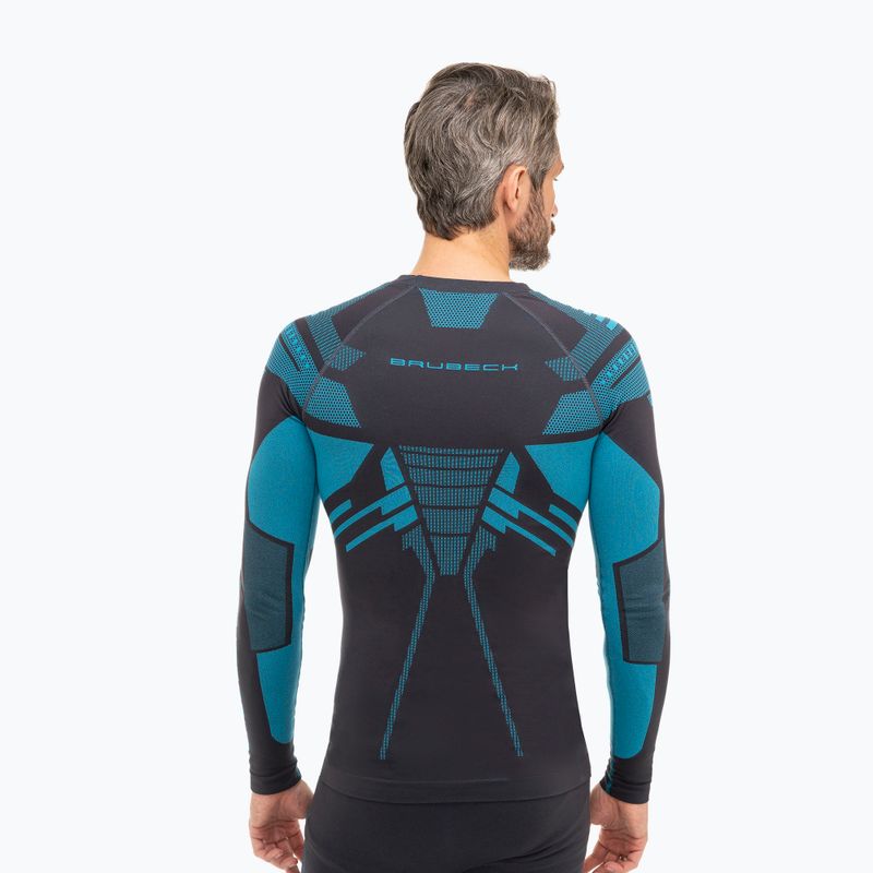 Men's thermal longsleeve Brubeck Dry grafitowy/blue 2