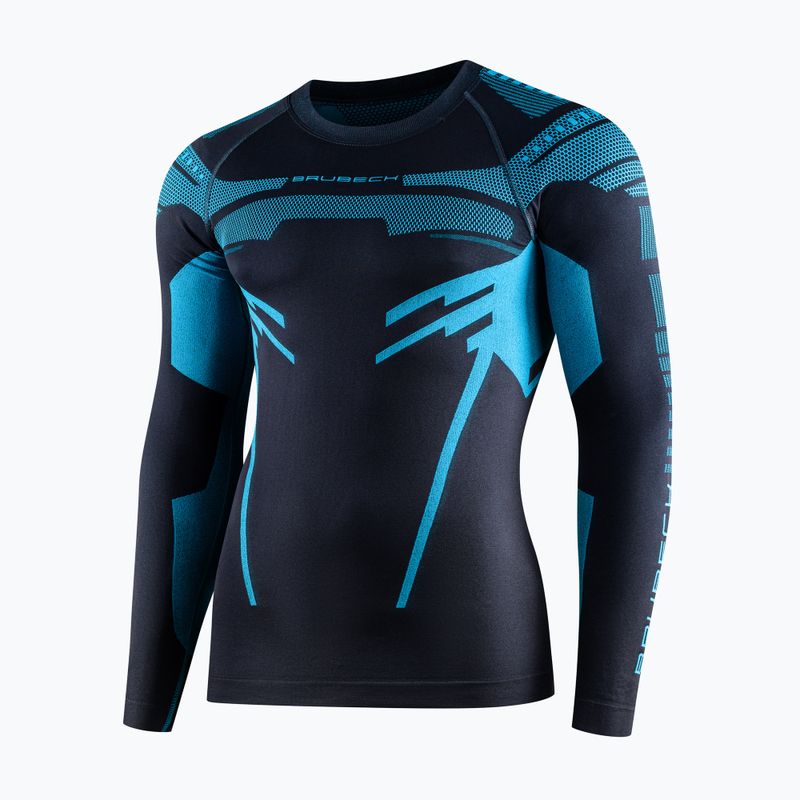 Men's thermal active sweatshirt Brubeck Dry graphite/blue 3