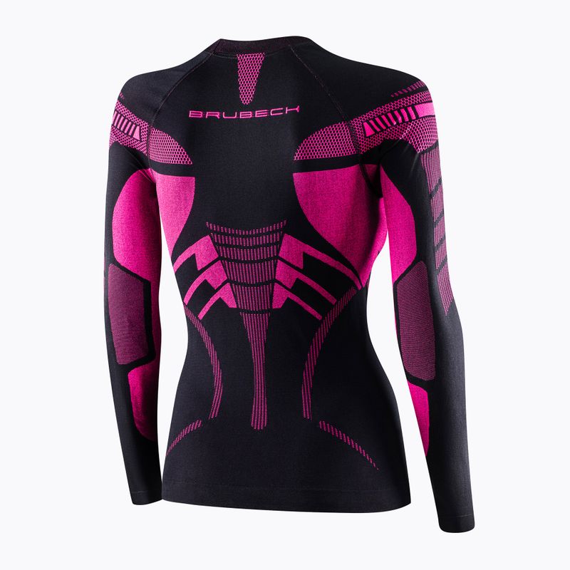 Women's thermal T-shirt Brubeck Dry 9044 black/pink LS15690 4