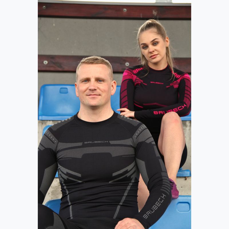 Women's Brubeck Dry thermal top black/fuchsia 7
