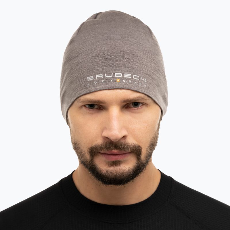 Brubeck Extreme Wool winter beanie in steel 5