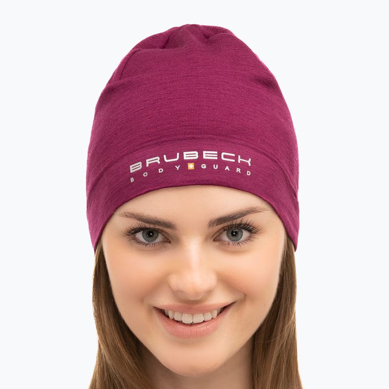 Brubeck Extreme Wool thermal cap maroon HM10180 4