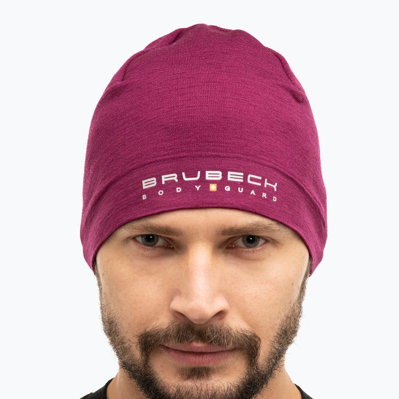 Brubeck Extreme Wool thermal cap maroon HM10180 5