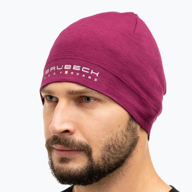 Brubeck Extreme Wool thermal cap maroon HM10180 7