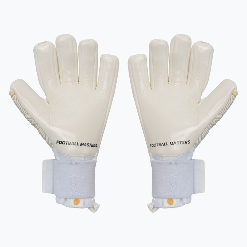 Football Masters Voltage Plus NC v 4.0 white and gold 1171-4 goalkeeper gloves 2