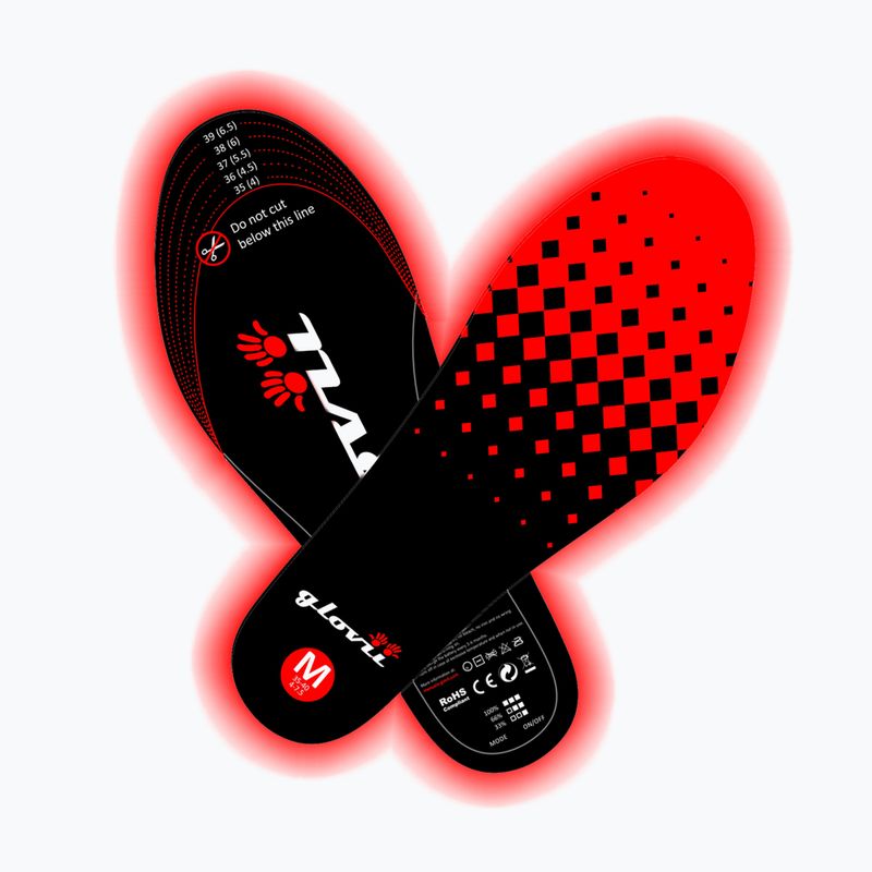 Glovii GW2 heated ski boot inserts with remote control black 2