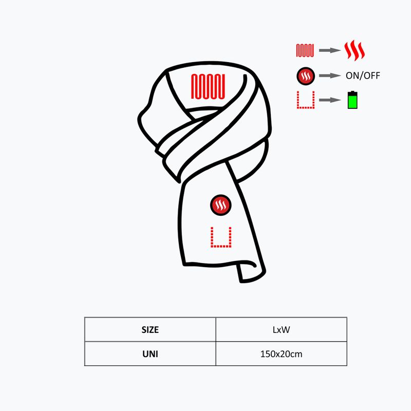 Glovii GA1B heated scarf black 9