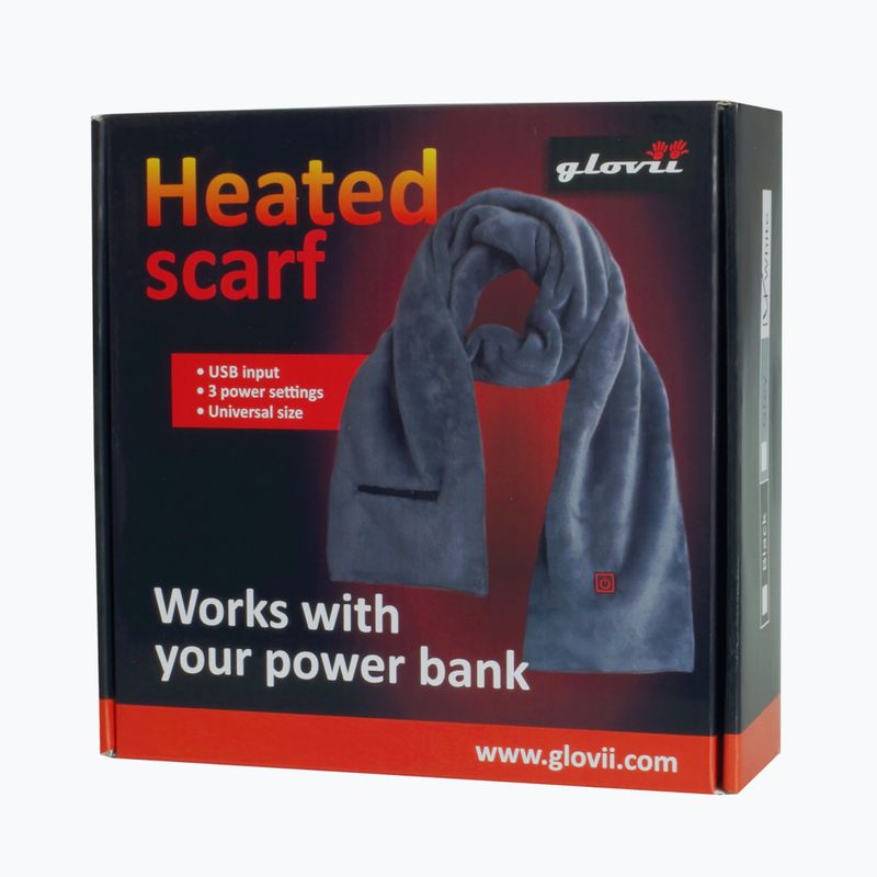 Glovii GA1G heated scarf grey 8