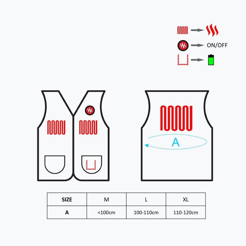 Glovii fleece heated vest GV1 black 6