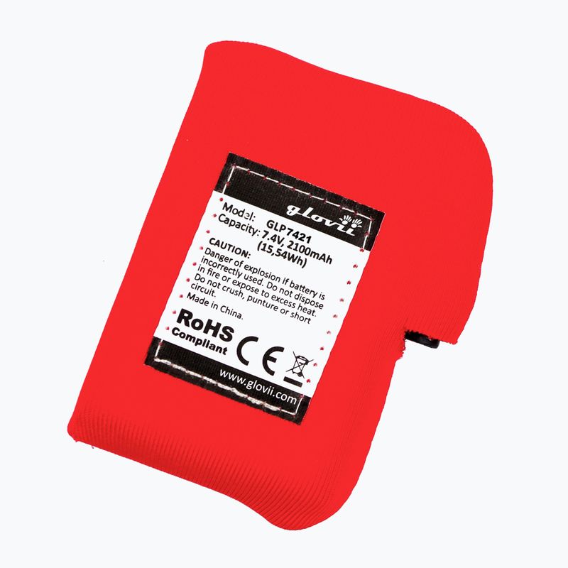 Battery for Glovii heated gloves and caps GLP7421 red 2