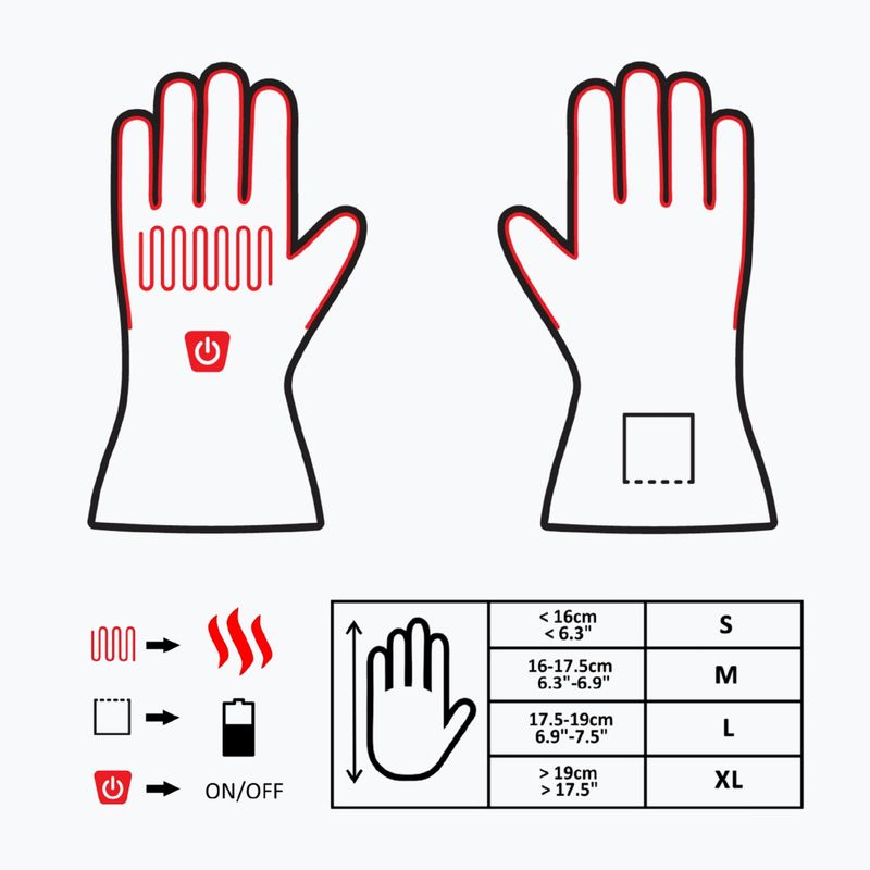 Glovii GS8 grey heated ski gloves 8