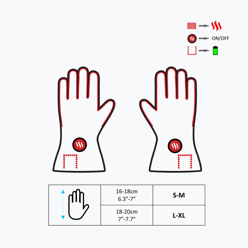 Glovii GEG heated gloves grey 12