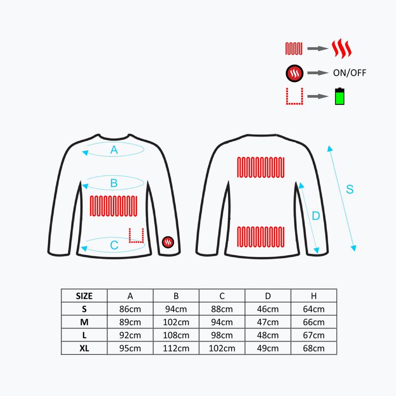 Glovii GJ1G heated sweatshirt grey 9