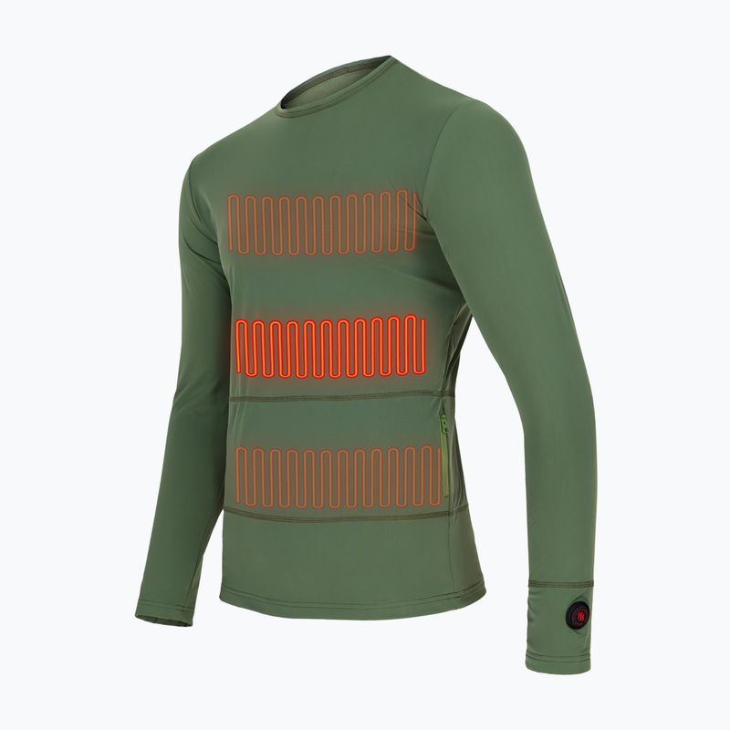 Glovii GJ1C heated sweatshirt green 4