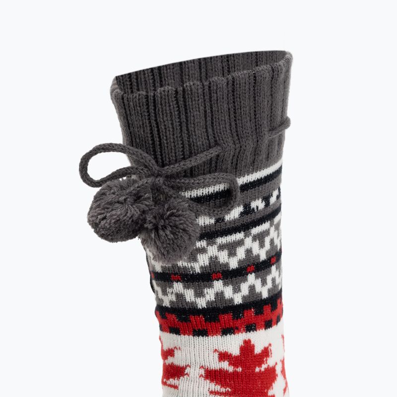 Glovii GOB white/red/grey heated slippers with socks 3