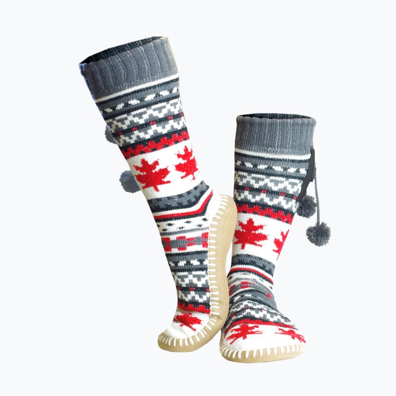 Glovii GOB white/red/grey heated slippers with socks 9