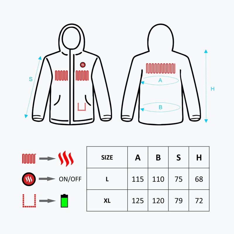 Glovii GTMG men's heated jacket grey 10